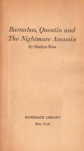 Barnabas, Quentin and the Nightmare Assassin