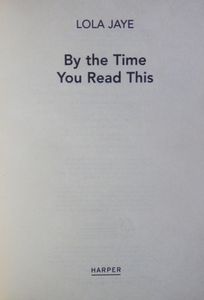 By the Time You Read This