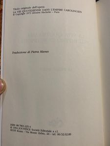 La Vita Quotidiana Nell'Impero Carolingio