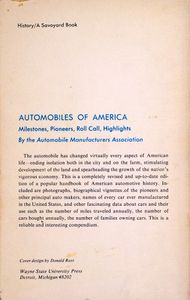Automobiles of America (Milestones, Pioneers, Roll Call, Highlights)