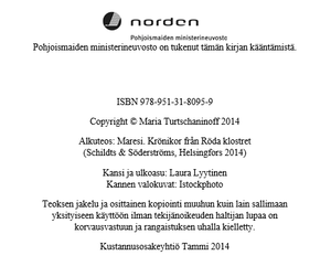Maresi. Punaisen luostarin kronikoita