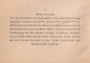 Noch ist es Zeit - Betrachtungen