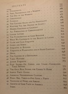 Etiquette: The Blue Book of Social Usage