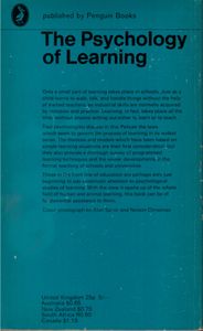The Psychology of Learning