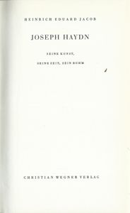 Joseph Haydn (Seine Kunst, Seine Zeit, Sein Ruhm)