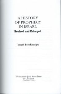 A History of Prophecy in Israel