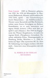 Theo Lingen - Ich bewundere...