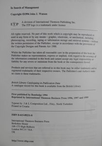 In Search of Management: Culture, Chaos & Control in Managerial Work