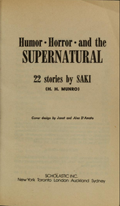 Humor • Horror • and the Supernatural