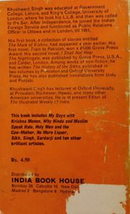 Khushwant Singh's India: A Mirror for its Monsters and Monstrosities
