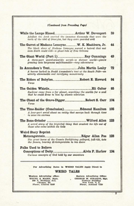 Weird Tales, Vol. 11, No. 1