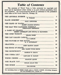 Weird Tales, Vol. 3, No. 1