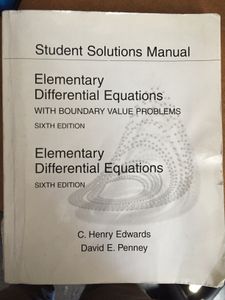 Elementary Differential Equations with Boundary Value Problems (Sixth Edition): Student Solutions Manual