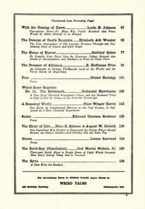 Weird Tales, Vol. 8, No. 1