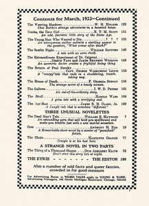Weird Tales, Vol. 1, No. 1
