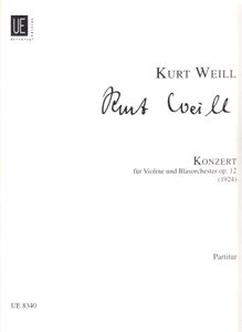 Konzert für Violine und Blasorchester op. 12 (1924). Partitur