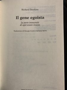 Il Gene Egoista. La Parte Immortale Di Ogni Essere Vivente