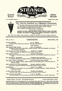 Strange Tales of Mystery and Terror, September 1931