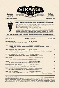 Strange Tales of Mystery and Terror, March 1932
