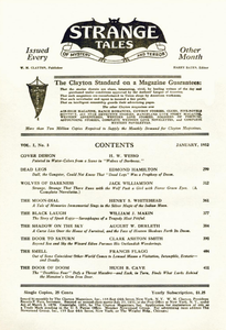 Strange Tales of Mystery and Terror, January 1932