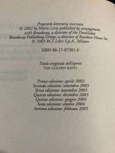 La sezione aurea. Storia di un numero e di un mistero che dura da tremila anni