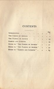 The Coming Of Arthur, The Passing Of Arthur, and Gareth and Lynette