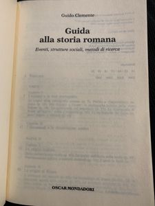 Guida Alla Storia Romana. Eventi, Strutture Sociali, Metodi Di Ricerca.