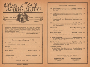 Weird Tales, Vol. 18, No. 1