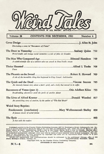 Weird Tales, Vol. 20, No. 6