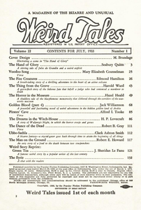 Weird Tales, Vol. 22, No. 1
