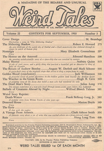 Weird Tales, Vol. 22, No. 3