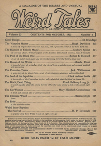 Weird Tales, Vol. 22, No. 4