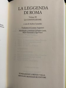 La leggenda di Roma, Volume III / La Costituzione