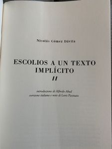 Escolios a un texto implìcito - II