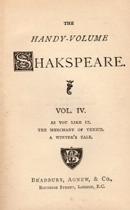 The Handy-Volume Shakspeare Vol. IV.; As You Like It | The Merchant Of Venice | A Winter's Tale