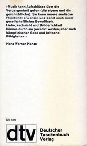 Musik und Politik. Schriften und Gespräche 1955–1975