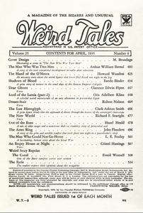 Weird Tales, Vol. 25, No. 4