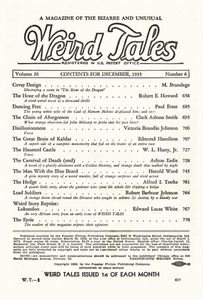 Weird Tales, Vol. 26, No. 6