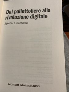 Dal pallottoliere alla evoluzione digitale. Algoritmi e informatica