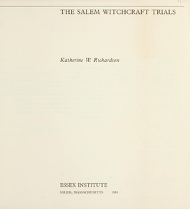The Salem Witchcraft Trials