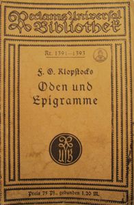 Oden und Epigramme