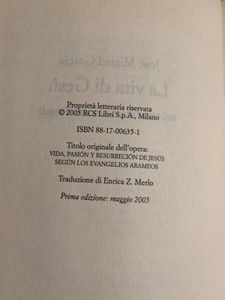 La Vita Di Gesù Nel Testo Aramaico Dei Vangeli