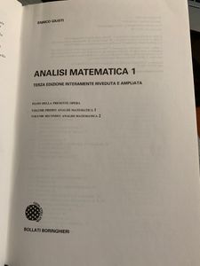 Analisi Matematica 1 - Programma Di Matematica Fisica Elettronica