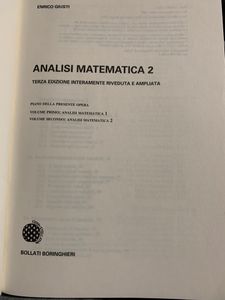 Analisi Matematica 2 - Programma Di Matematica Fisica Elettronica