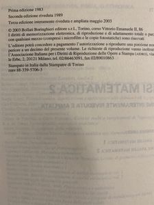 Analisi Matematica 2 - Programma Di Matematica Fisica Elettronica