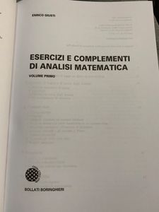 Esercizi E Complementi Di Analisi Matematica. Volume Primo
