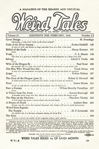 Weird Tales, Vol. 27, No. 2