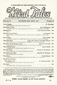 Weird Tales, Vol. 27, No. 4