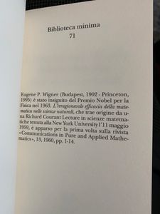 L'irragionevole efficacia della matematica nelle scienze naturali