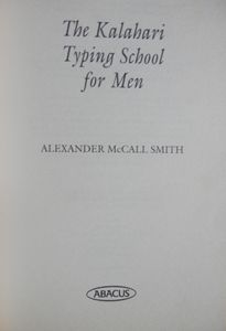 The Kalahari Typing School for Men